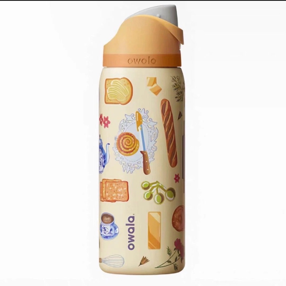 Brunch Bunch FreeSip yellow Water Bottle 32oz NEW